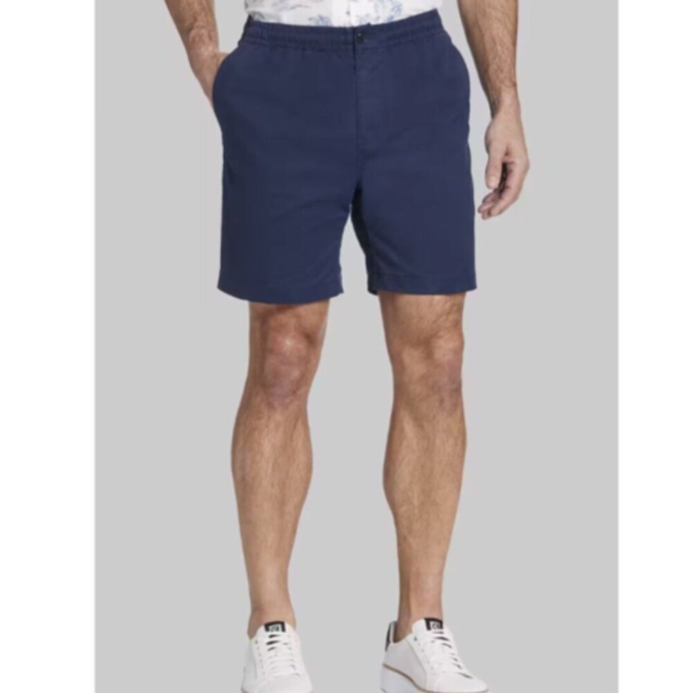 Jos. A. Bank Tailored Fit Stretch Twill Shorts  colour:navy